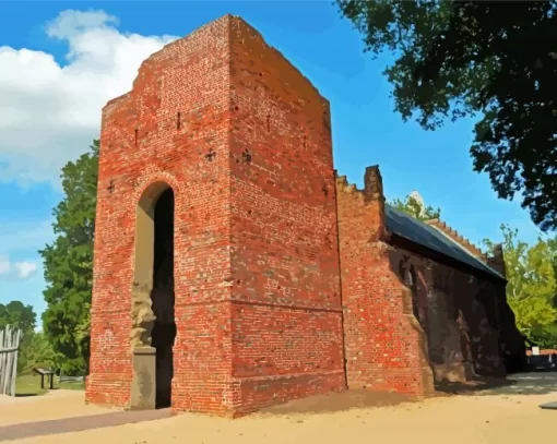 Jamestown Building In Virginia Paint By Numbers