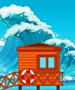 Lifeguard Huts Paint By Numbers