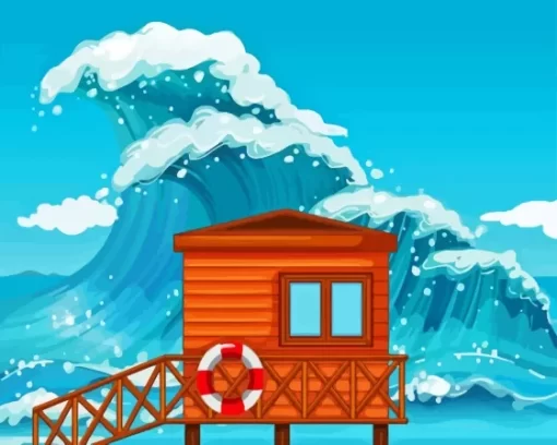 Lifeguard Huts Paint By Numbers