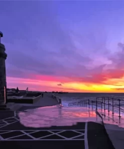 Lighthouse Teignmouth At Sunrise Paint By Numbers