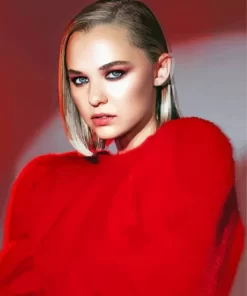 Madison Iseman In Red Paint By Numbers