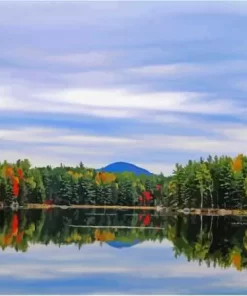 Millinocket Lake Maine Paint By Numbers