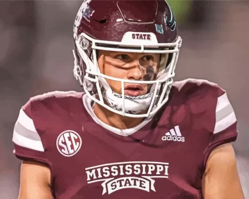 Mississippi State Bulldogs Football Player Paint By Numbers