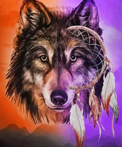 Dream Catcher Wolf Head Paint By Numbers