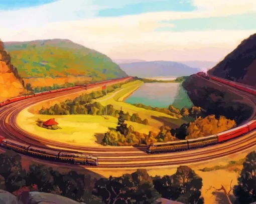 Horseshoe Curve Art Paint By Numbers