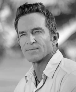 Jeff Probst In Black And White Paint By Numbers