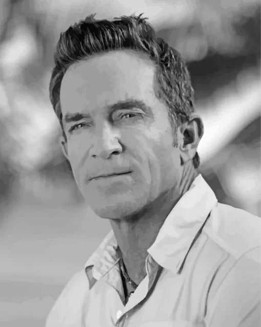 Jeff Probst In Black And White Paint By Numbers