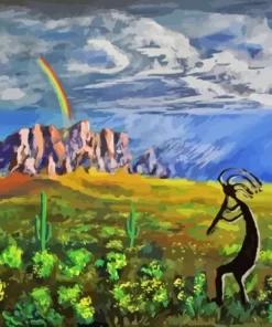 Kokopelli And The Superstition Mountains Paint By Numbers