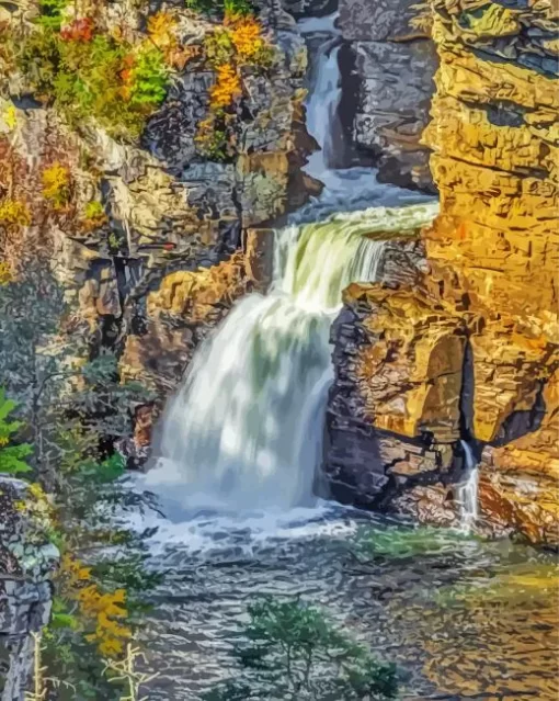 Linville Falls Blue Ridge Paint By Numbers