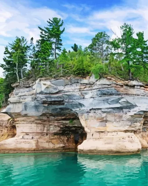 Pictured Rocks National Lakeshore Paint By Numbers