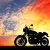 Motorcycle Silhouette In Sunset Paint By Numbers