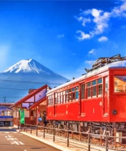 Mount Fuji Kawaguchiko Station Paint By Numbers