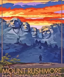 Mount Rushmore National Memorial Paint By Numbers