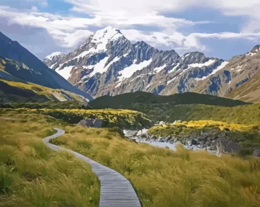 Mount Cook National Park Paint By Numbers