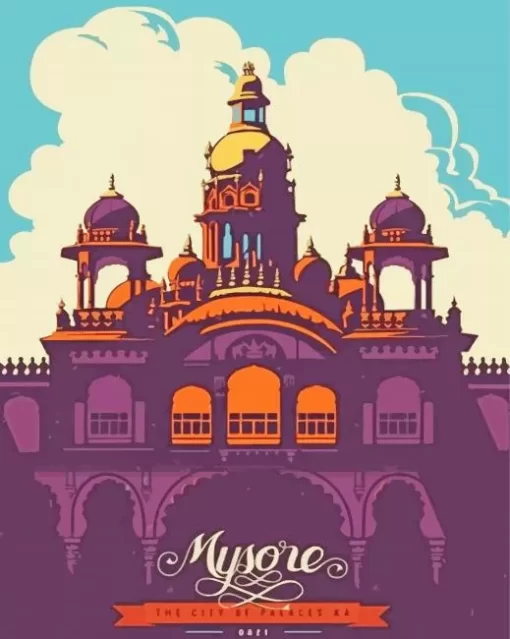 Mysore Poster Paint By Numbers