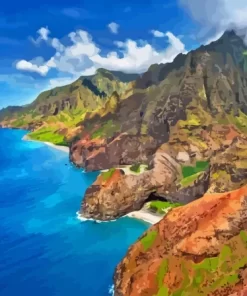 Na Pali Coast Landscape Paint By Numbers