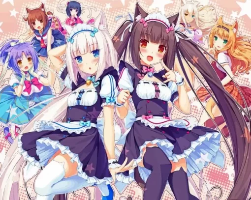 Nekopara Anime Girls Paint By Numbers