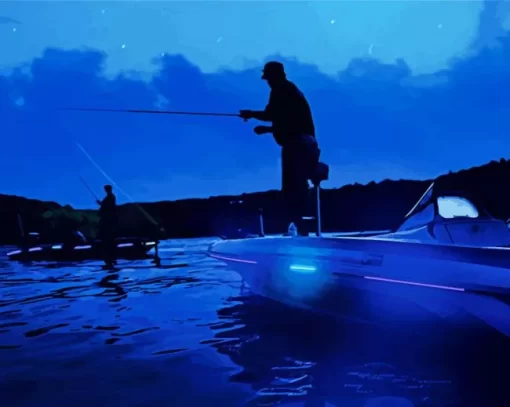 Night Fishing Paint By Numbers