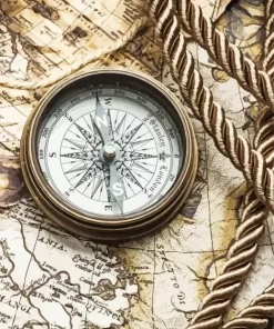 Old Vintage Compass Rose Paint By Numbers