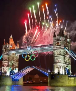 Olympics Tower Bridge Fireworks Paint By Numbers