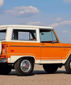 Orange Ford Bronco Car Paint By Numbers