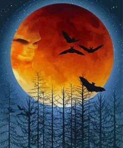 Orange Moon Paint By Numbers