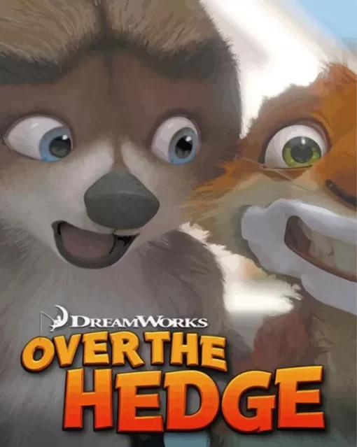 Over The Hedge Poster Paint By Numbers