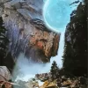 Moonlight Waterfall Rocks Paint By Numbers