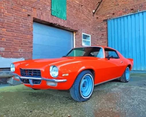 Orange 1970 Camaro Paint By Numbers